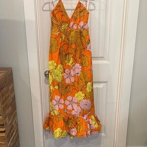 Plenty by Tracy Reese Orange Floral Maxi Dress